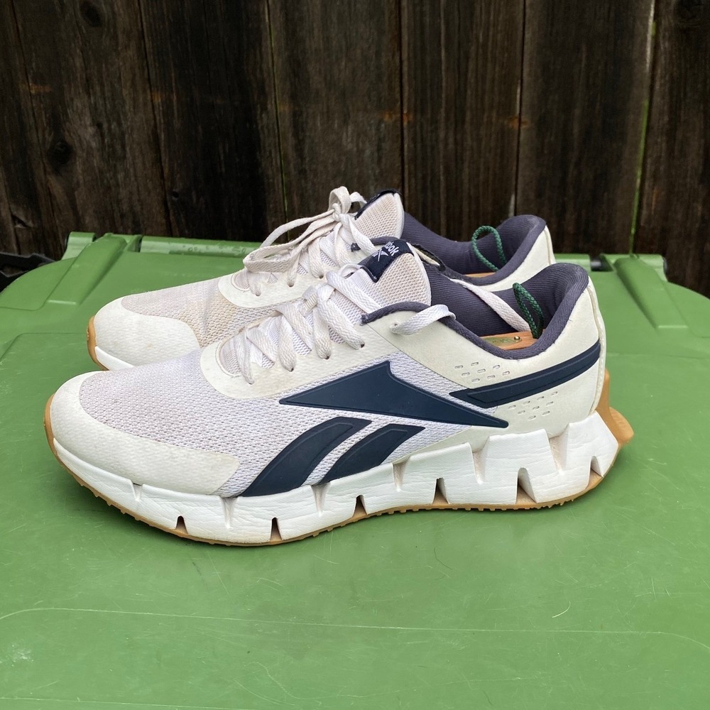 Reebok Zig Dynamica 4 Mens Running Shoes White Navy Gum IF5944 Size 11